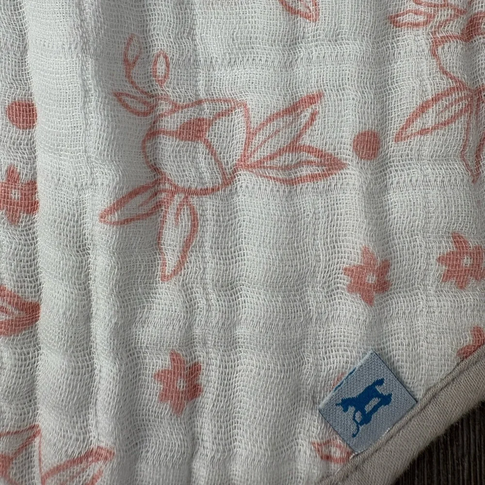 Little Unicorn Cotton Muslin Soft Floral Button Closure Bandanna Bibs Set of 4